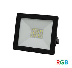 Προβολέας led smd eco 30W RGB 24VDC με ανθρακί σώμα στεγανός IP65 απαραίτητο RGB controller