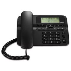 Ενσύρματο τηλέφωνο PHILIPS M20B-00 με λειτουργία ανοιχτής ακρόασης σε μαύρο χρώμα