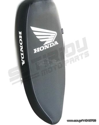 ΣΕΛΑ HONDA GLX CARBON ΜΕ ΑΣΠΡΑ ΓΡΑΜΜΑΤΑ ΚΑΙ ΛΟΓΟΤΥΠΟ 