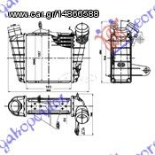 Ψυγείο Intercooler SKODA FABIA Sedan / 4dr 2000 - 2004 ( 6Y ) 1.4 TDI  ( AMF  ) (75 hp ) Πετρέλαιο #043806210