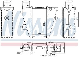 Ψυγείο Intercooler HONDA CIVIC Hatchback / 5dr 2006 - 2009 ( FD / K / N ) 2.2 CTDi (FK3)  ( N22A2  ) (140 hp ) Πετρέλαιο #080906200