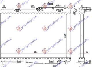 Ψυγείο Νερού FORD FIESTA Hatchback / 3dr 2013 - 2016 1.25  ( STJA,STJB,STJC  ) (60 hp ) Βενζίνη #324006305