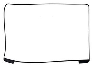 LCD Screen Middle Frame Rubber Bezel for Apple MacBook Pro 15" A1398 2012 2013 2014 2015 (Κωδ. 1-APL0063)