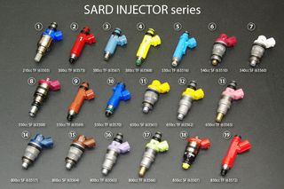 Injector Sard 650cc για Nissan RB25DET/VQ35DE/VQ35HR/VQ37VHR