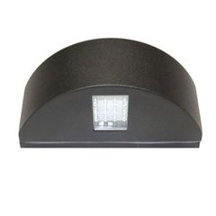 Led φωτιστικό επίτοιχο ημικύκλιο μαύρο 1.6W ψυχρό φως μονής κατεύθυνσης 20led 230V στεγανό IP54