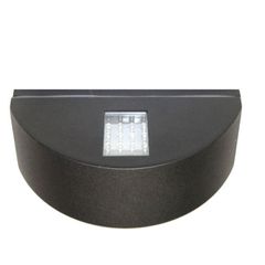 Led φωτιστικό επίτοιχο ημικύκλιο μαύρο 1.6W ψυχρό φως μονής κατεύθυνσης 20led 230V στεγανό