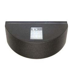 Led φωτιστικό 3,3W επίτοιχο ημικύκλιο μαύρο ψυχρό φως διπλής κατεύθυνσης 40led 230V στεγανό IP54