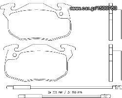 Τακάκια PAGID εμπρόσθια για Citroen Saxo από 05/1996 (Τ9029)
