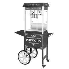 Μηχανή popcorn σετ με trolley και ενσωματωμένο θάλαμο για την αποθήκευση αναλωσίμων