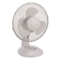 Ανεμιστήρας επιτραπέζιος Φ23cm ισχύος 25W με δυνατότητα περιστροφής 90° σε λευκό χρώμα