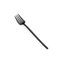 Πηρουνάκι του γλυκού Inox SS 18/10 13.6x0.2 σειρά Stick Black της HERDMAR σε λεπτό σχεδιασμό σε μαύρο χρώμα