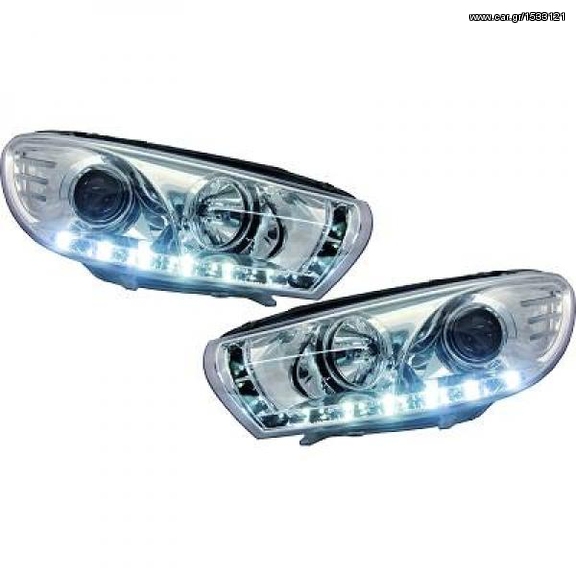 ΦΑΝΑΡΙΑ ΕΜΠΡΟΣ ΜΕ LED ΓΙΑ VW SCIROCCO 08.>>