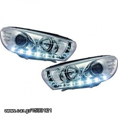 ΦΑΝΑΡΙΑ ΕΜΠΡΟΣ ΜΕ LED ΓΙΑ VW SCIROCCO 08.>>
