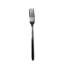 Πηρούνι γλυκού inox 18/0 Stainless steel σειρά Cuba Black μοντέρνας γραμμής σε μαύρο χρώμα