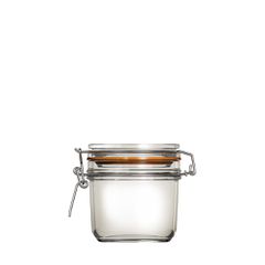 Δοχείο ECON διαστάσεων φ13.4 x 10.1cm 350 ml με γυάλινο καπάκι και λάστιχο της Uniglass