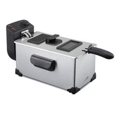 Ανοξείδωτη φριτέζα χωρητικότητας 3L 2200W με περίβλημα και καπάκι κατασκευασμένα από ανοξείδωτο ατσάλι LIFE Friteza