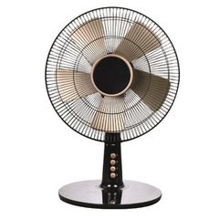 Ανεμιστήρας επιτραπέζιος Φ30cm ισχύος 40W περιστρεφόμενος με 3 ταχύτητες σε μαύρο-χρυσό χρώμα