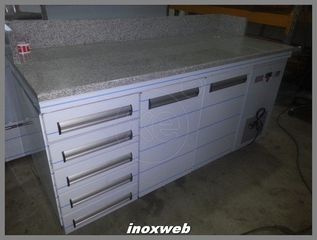 INOXWEB 2027-Ψυγειο πιτσας 180χ75χ115 ΓΡΑΝΙΤΗ 2 ΠΟΡΤΕΣ ΚΑΙ 5 ΣΥΡΤΑΡΙΑ ΟΥΔΕΤΕΡΑ