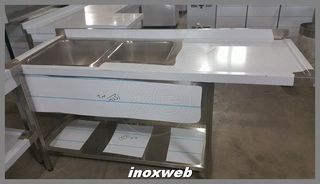 INOXWEB 2026-Λαντζα ανοιχτη 190χ70χ87 1G40 χ40 ΚΑΙ 1G 50 χ50 και θεση για πλυντηριο