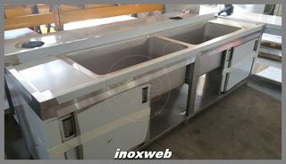 INOXWEB 2026-Λαντζα κλειστη με 2 γουρνες 92 χ51 και με συνολικη διασταση 280 χ70 χ87