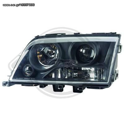 Headlight Set 93-00 KLARGLAS/SCHWARZ www.eautoshop.gr φαναρια εμπρος mercedes 