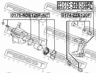 σετ πειρακια δαγκανας  εμπρος corolla 2002-2006,HI-LUX KUN 1# 2# 3#-thumb-1