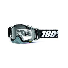  Γυαλιά & Μάσκες Μηχανής 100% RACECRAFT ABYSS BLACK OFFROAD GOGGLE W/ CLEAR LENS