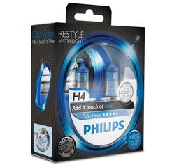 PHILIPS ΛΑΜΠΕΣ COLOR VISION H4 BLUE