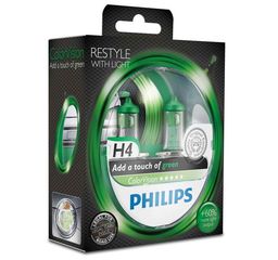 PHILIPS ΛΑΜΠΕΣ COLOR VISION H4 GREEN