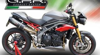 Gpr Εξατμίσεις Διπλά Τελικα 1 - 2 Ghisa Black Triumph Speed Triple 1050 2016 - 2017