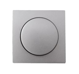 Πλήκτρο και πλακίδιο για dimmer σε ασημί χρώμα