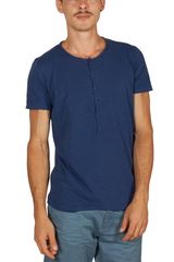 Best Choice ανδρικό Henley t-shirt μπλε  - s18088-quest-bl