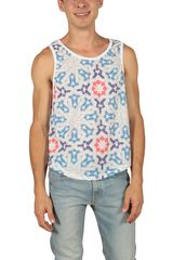 French Kick Americain ανδρικό tank top white Slim Fit - fkm14-4002