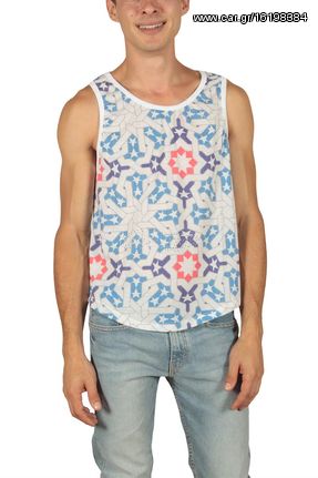 French Kick Americain ανδρικό tank top white Slim Fit - fkm14-4002