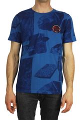 Wesc ανδρικό t-shirt Pavlos μπλε Regular Fit - 161we-00285-bl