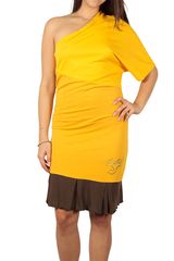 Skunkfunk Barti φόρεμα κίτρινο με έναν ώμο Γυναικείο - 19965-barti