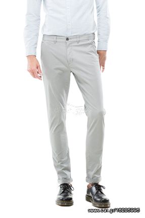 Dr Denim ανδρικό chino παντελόνι Heywood γκρι Slim Fit - 1310101-130