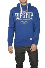Ripstop φούτερ μπλούζα με κουκούλα μπλε Slim Fit - rip-001-bl