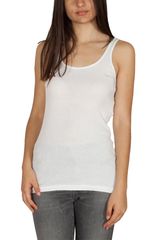 LTB Sight γυναικείο αμάνικο μπλουζάκι ριπ λευκό  - 82075-wh