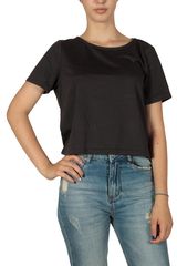 Minimum Lovise crop μπλούζα μαύρη Γυναικείο Relaxed Fit - 145040352