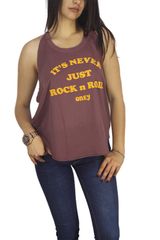 Obey γυναικείο τοπ Never just rock n roll dusty merlot Relaxed Fit - 265940762