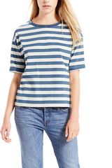 Γυναικείο LEVI'S® ριγέ t-shirt Sutro saturated indigo Relaxed Fit - 29572-0000