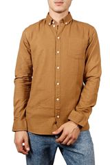 Minimum Bronxwood πουκάμισο κάμελ με στίγματα Ανδρικό Slim Fit - 11226053-cam