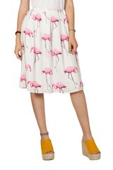 Migle + me Flamingos φούστα με πιέτες Γυναικείο - la-222f
