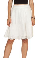 Soft Rebels Side λευκή φούστα με αζούρ κέντημα Γυναικείο - sr318-787