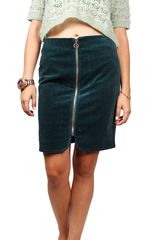Soft Rebels Soft κοτλέ φούστα σκούρο πράσινο Regular Fit - sr516-719-gn