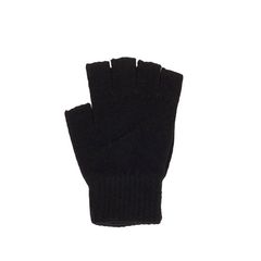 Πλεκτά γάντια μαύρα με κομμένα δάχτυλα  - 14125-blk