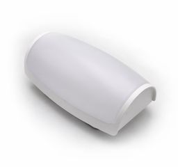 Led απλίκα PC 12W με ενδιάμεσο λευκό φως 4000K σε λευκό χρώμα IP65 εξωτερικού χώρου
