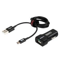 Lampa Φορτιστης Αναπτηρα 12/24V Με 1 Micro Usb Με Καλωδιο 100cm Qualcomm L38923