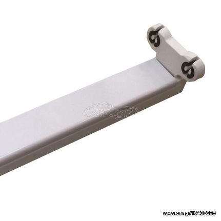 Eurolamp Φωτιστικό Μεταλλικο Κενο Slim Για LED Tube 2Χ0.60M - 147-56553